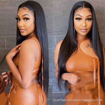 30inch 18inch 150% Silky Straight 100% Human Hair Wigs 13*4 Lace Front Wigs For Black Women Cuticle Aligned Hair